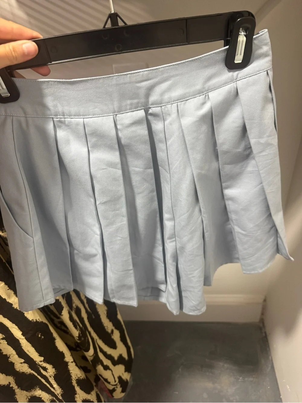 Light Blue Pleated Women’s Shorts